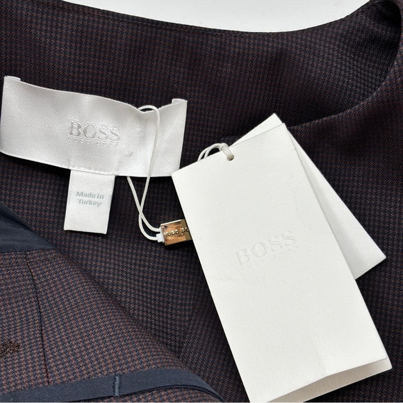 NWT HUGO BOSS Jadela 2 Virgin Wool Mini Houndstooth Blazer Business Jacket - 12 - Picture 7 of 9